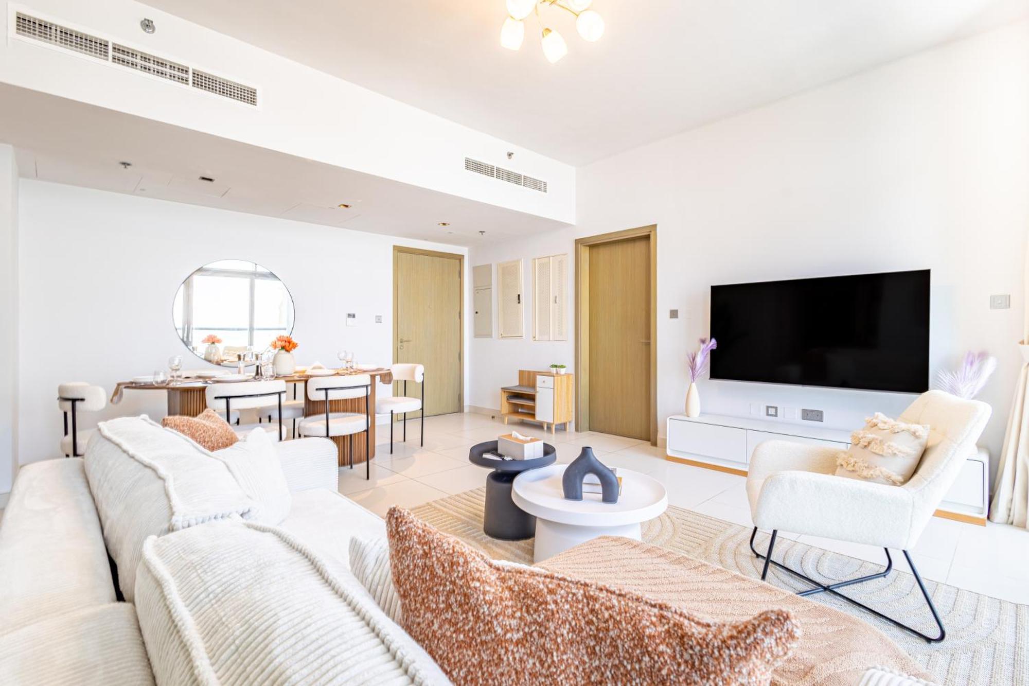 Families & Groups Paradise - 3 Min Walk To Reem Park And - 10 People - Big Balcony - High Floor *
